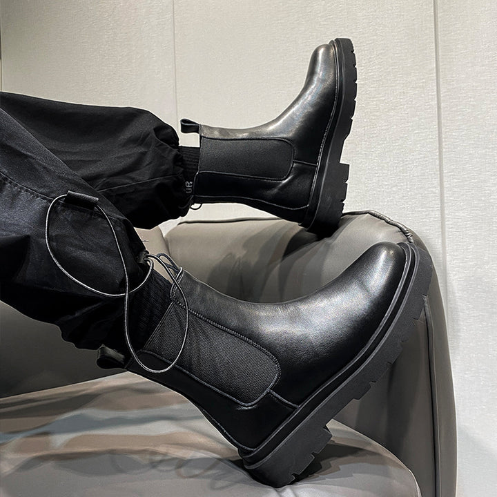 Herren-Stiefeletten 6032, gefüttert, Chelsea-Stil