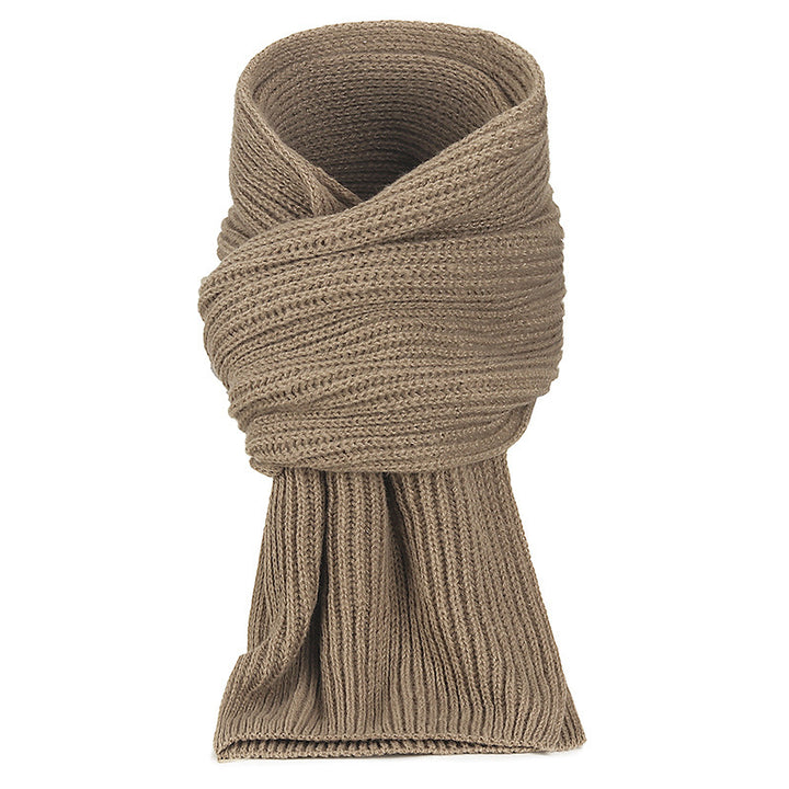 Unisex Strickmützen- und Schal-Set, gefüttert