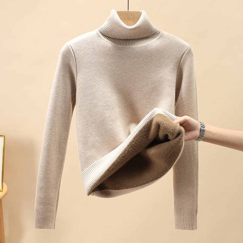 Herren-Rollkragenpullover, gefüttert, warm