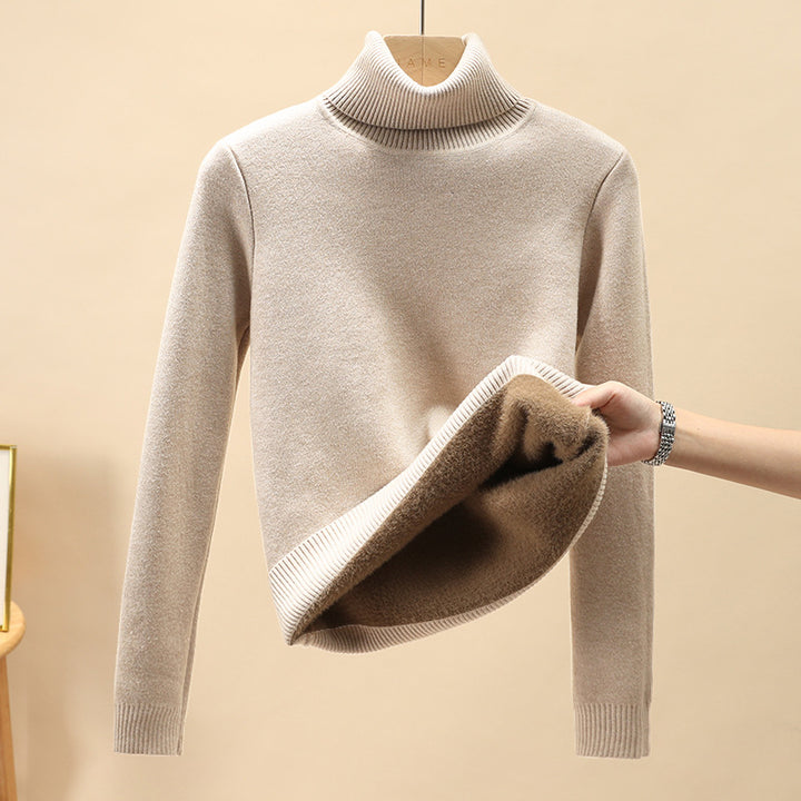 Herren-Rollkragenpullover, gefüttert, warm