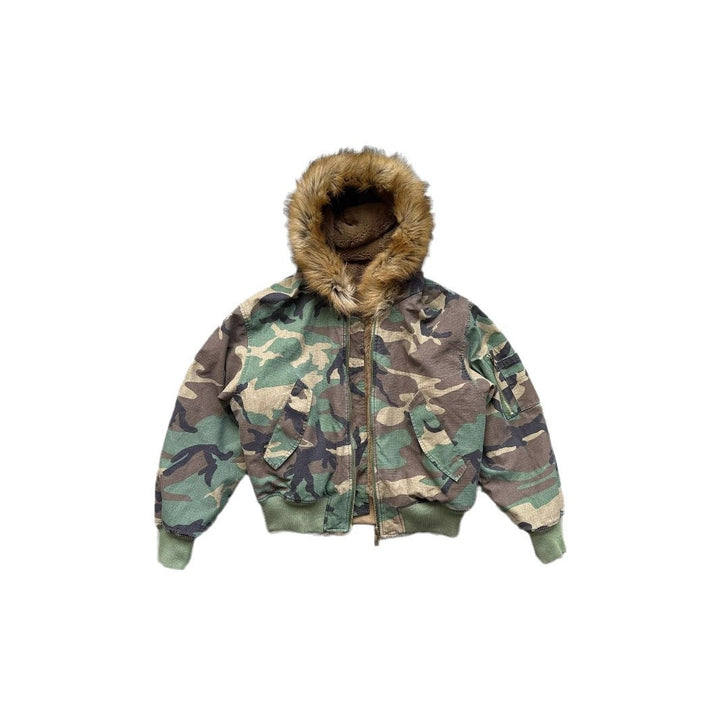 Herren-Wendejacke, gefüttert, mit Camouflage-Muster