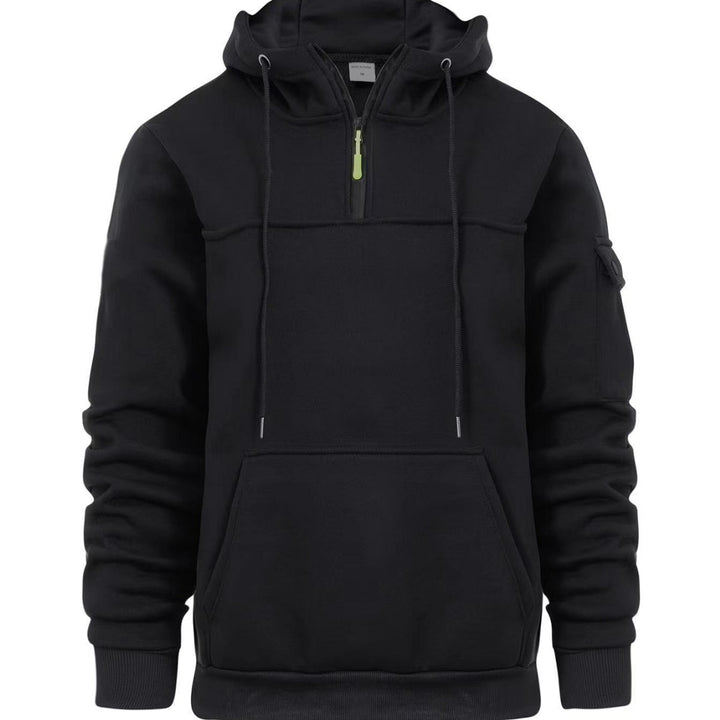 Lässiger Kapuzenpullover mit Halbreißverschluss