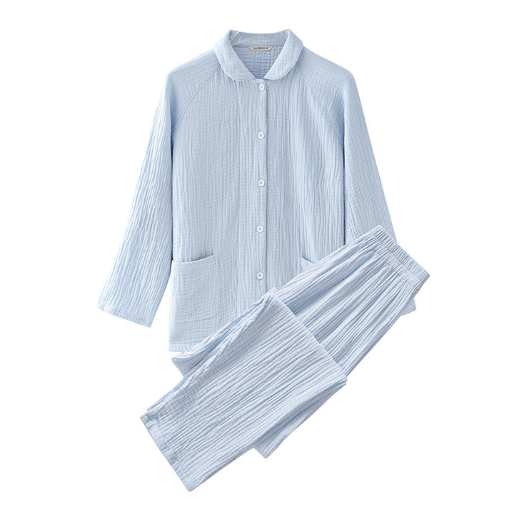 Japanischer Baumwoll-Pyjama aus dreilagiger Gaze