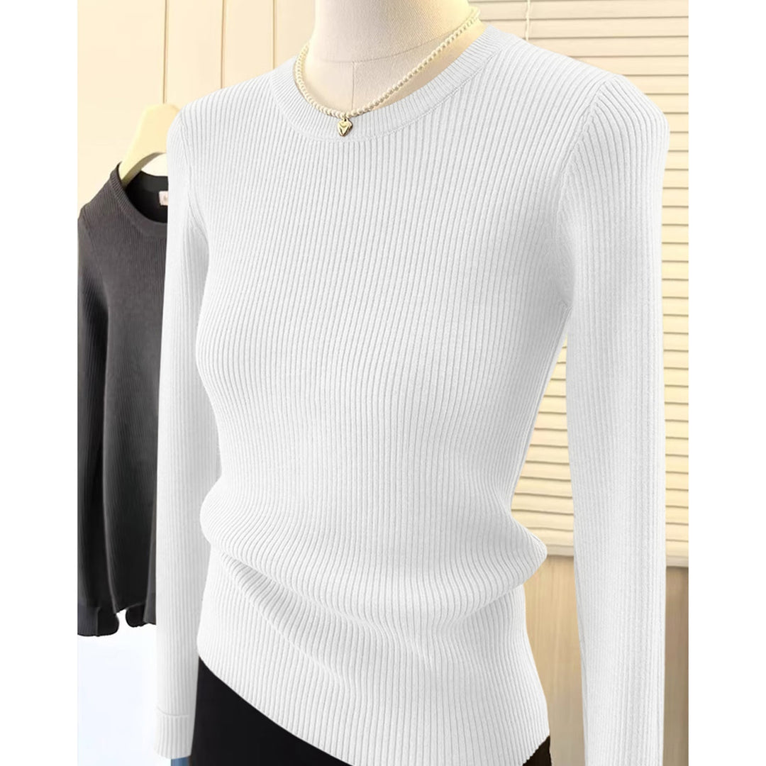 Damen-Strickpullover mit Rundhalsausschnitt