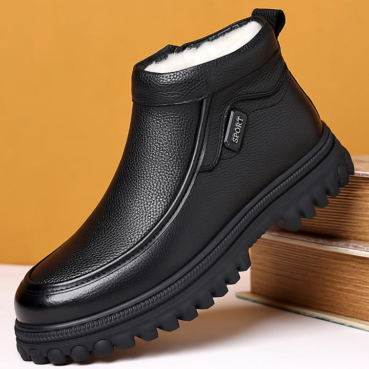 Herren-Winterstiefel, gefüttert, rutschfest, warm