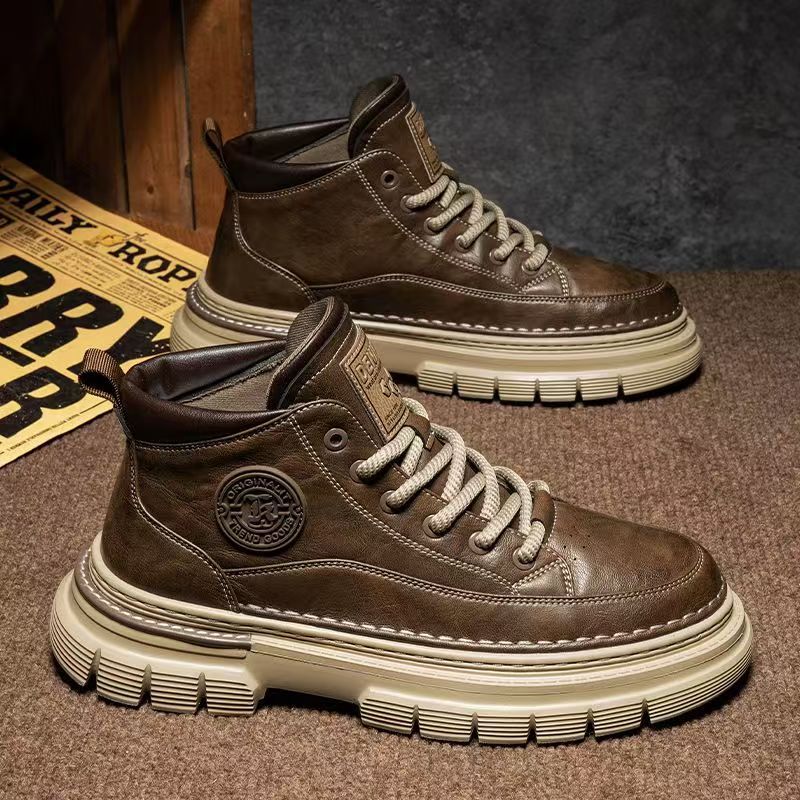 Herren-Stiefel im Vintage-Stil, rutschfest