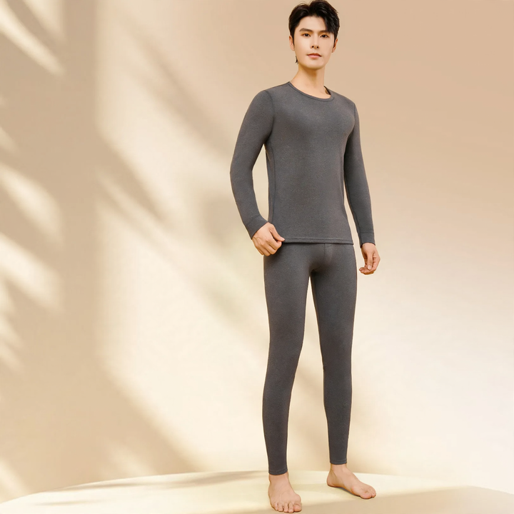 Thermo-Set für Damen und Herren, elastisch, mit Rundhals