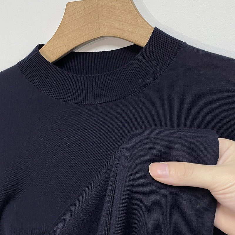 Maschinenwaschbares Langarm-Shirt aus Schurwolle