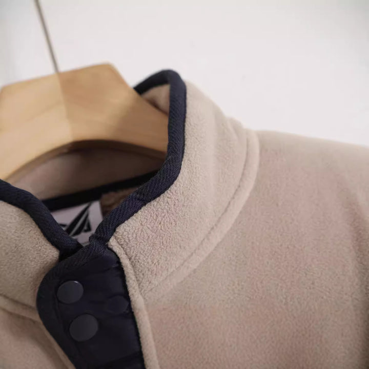 Unisex Teddyfleece-Jacke mit Stehkragen