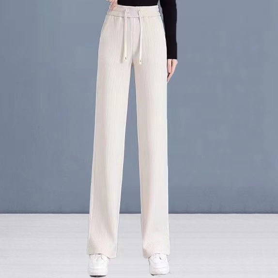 Damen-Freizeithose, Cord, schmaler Schnitt, gefüttert