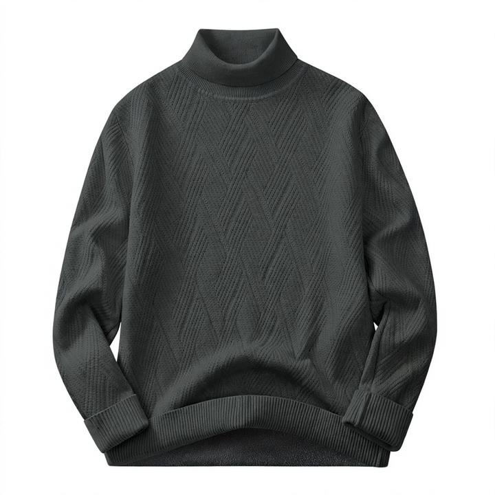 Herren-Rollkragenpullover, gefüttert, warm