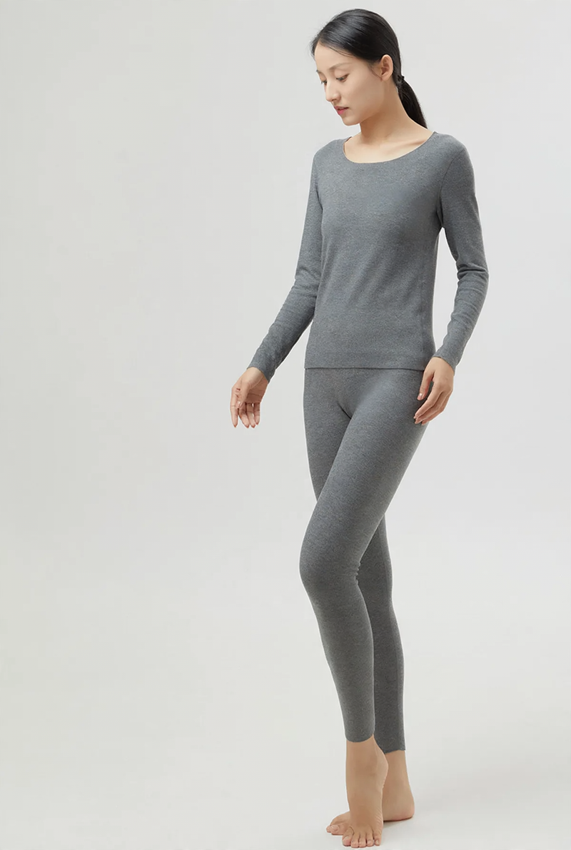 Thermo-Unterwäsche-Set, Kaschmir-Seide-Mix, Damen