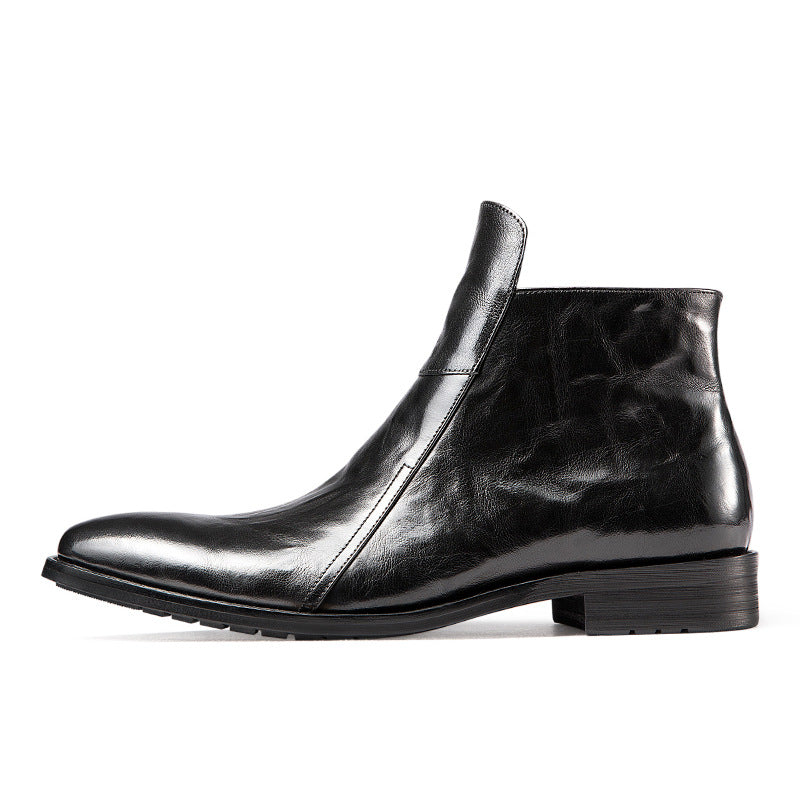 Gefütterte Herren-Chelsea-Stiefel aus Leder