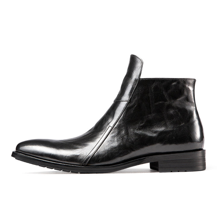 Gefütterte Herren-Chelsea-Stiefel aus Leder