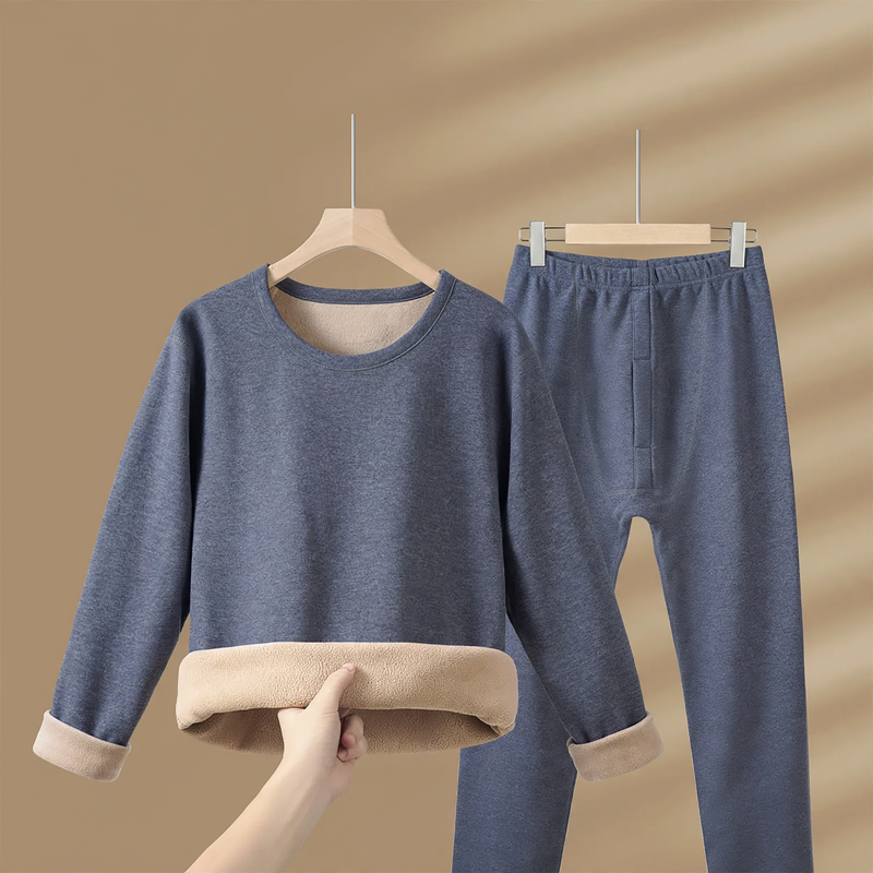 Thermisches Unterwäsche-Set mit Lammfleece-Futter