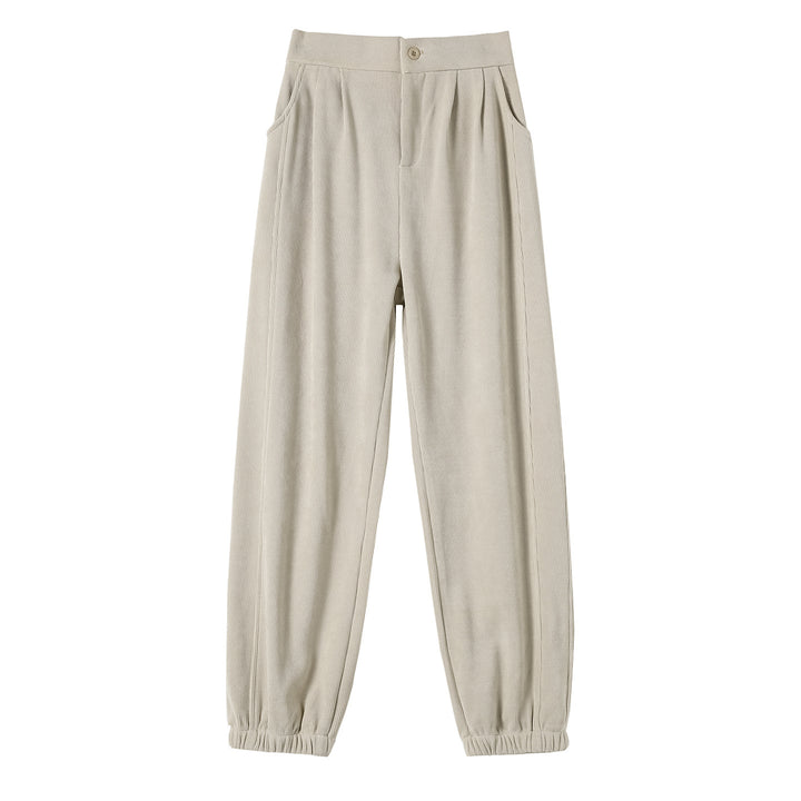 Gefütterte Chenille-Cord-Jogginghose