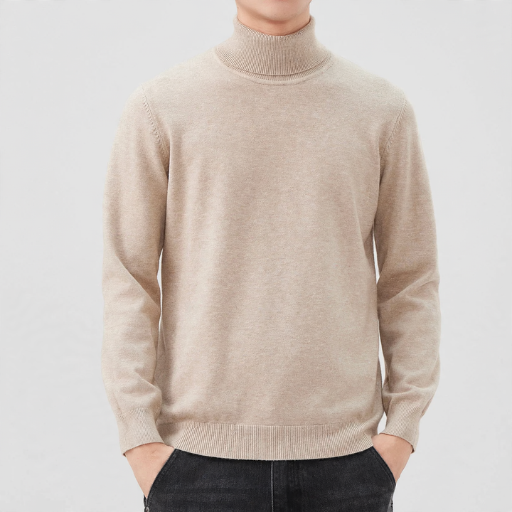 Herren-Wollmischpullover mit Rundhals