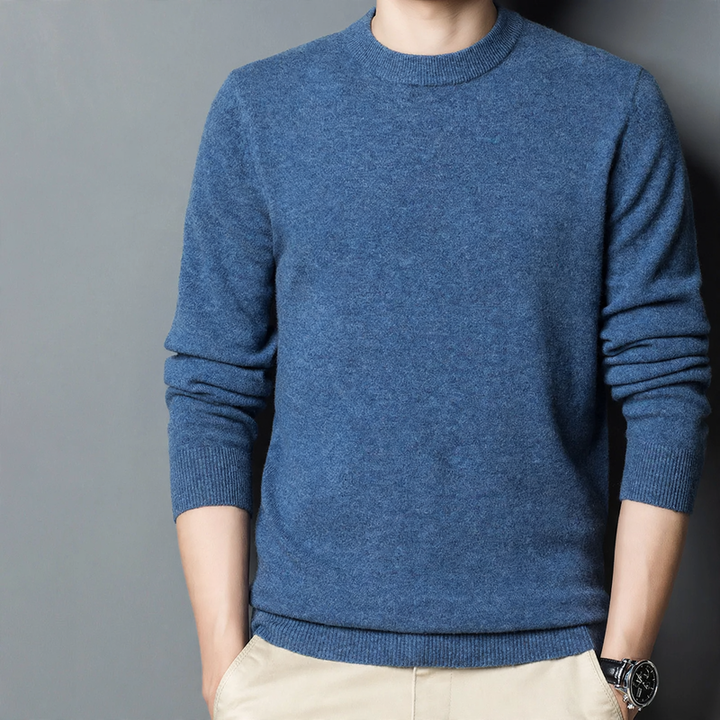 Herren-Wollpullover, Rundhals, dick, große Größen