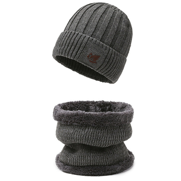 Strickmütze und Nackenschutz Set, gefüttert, für Herren