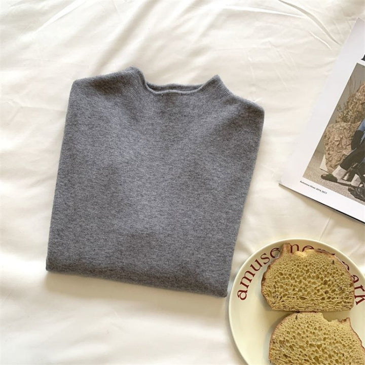 Damen-Strickpullover mit Stehkragen