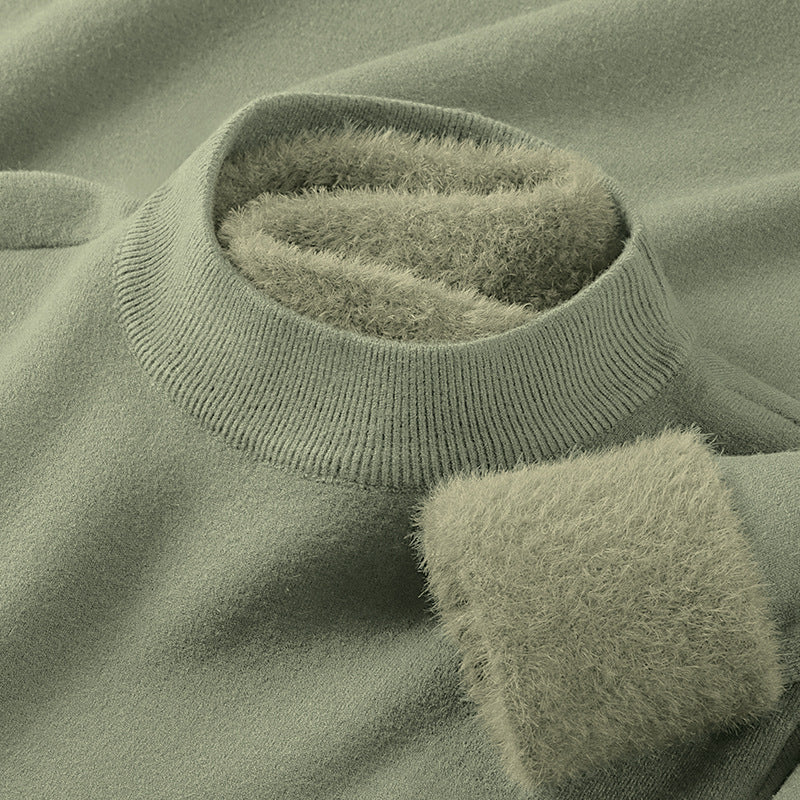Herren-Pullover mit Stehkragen aus Modal-Wollmischung