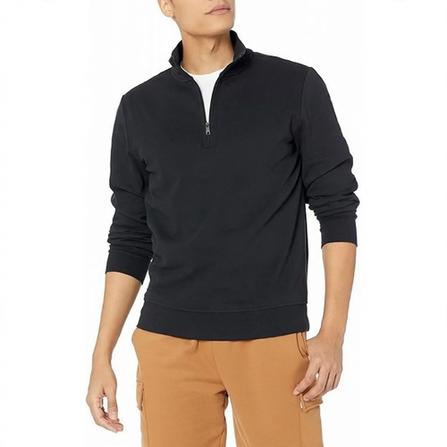 Herren-Sweatshirt mit Stehkragen und Viertelreißverschluss