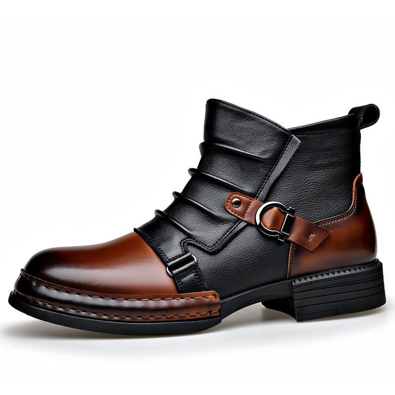 Herren-Stiefeletten im Chelsea-Stil mit seitlichem Reißverschluss