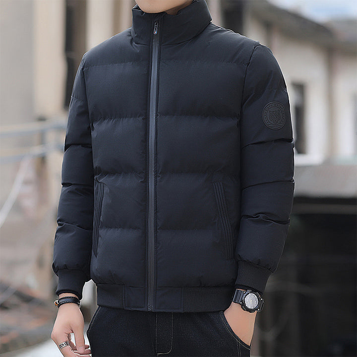 Gefütterte Herren-Winterjacke im koreanischen Stil