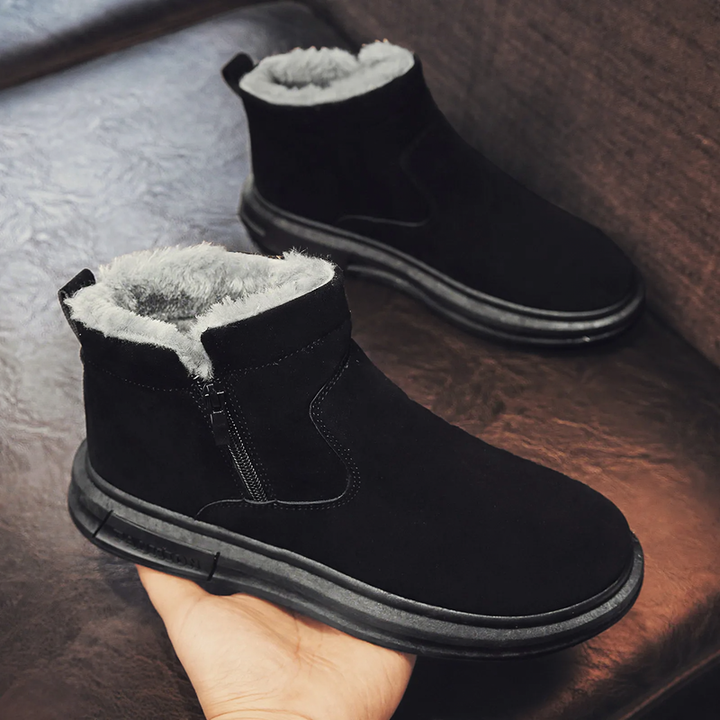 Gefütterte Herren-Schneestiefel zum Hineinschlüpfen