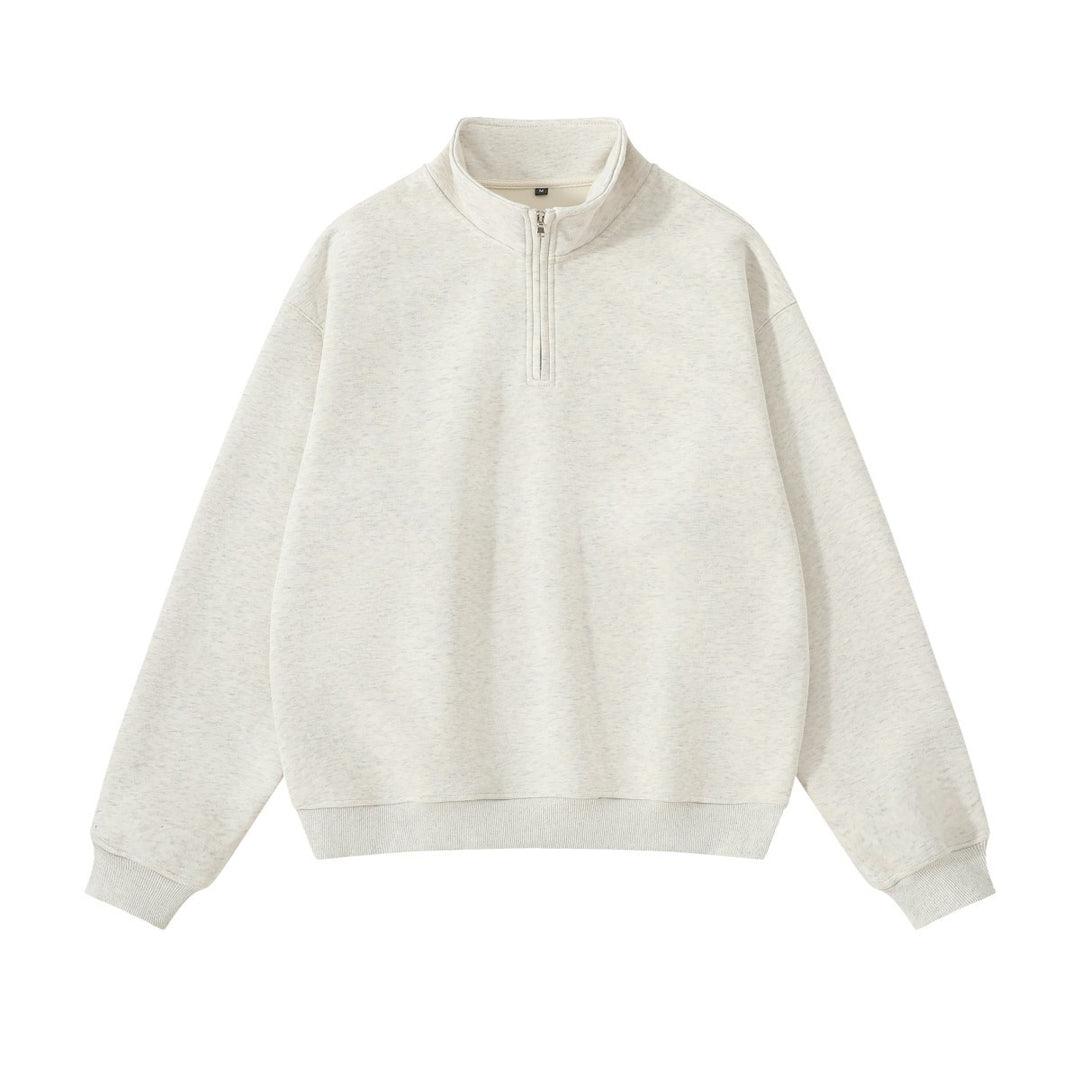 Unisex-Sweatshirt mit Reißverschluss und Stehkragen