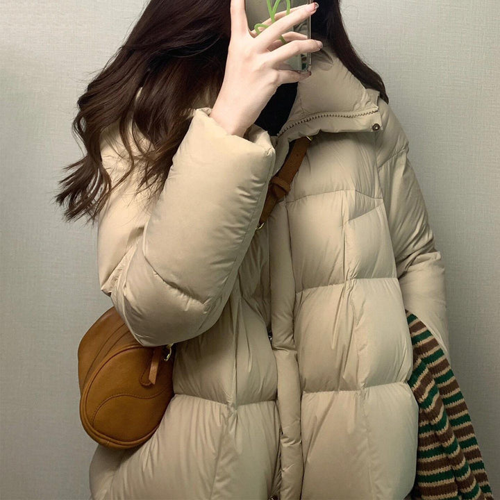 Mittellange Damen-Steppjacke im koreanischen Stil
