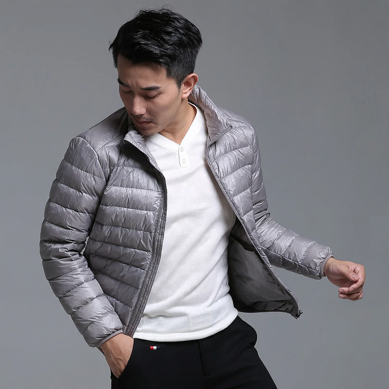 Leichte Herren-Daunenjacke, kurz, verschiedene Stile