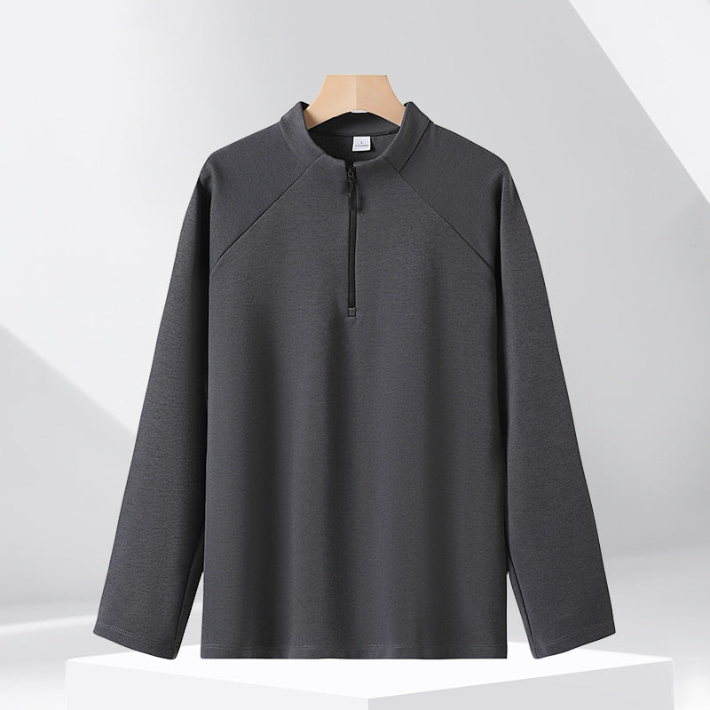 Halbreißverschluss-Sweatshirt mit Stehkragen, 320g