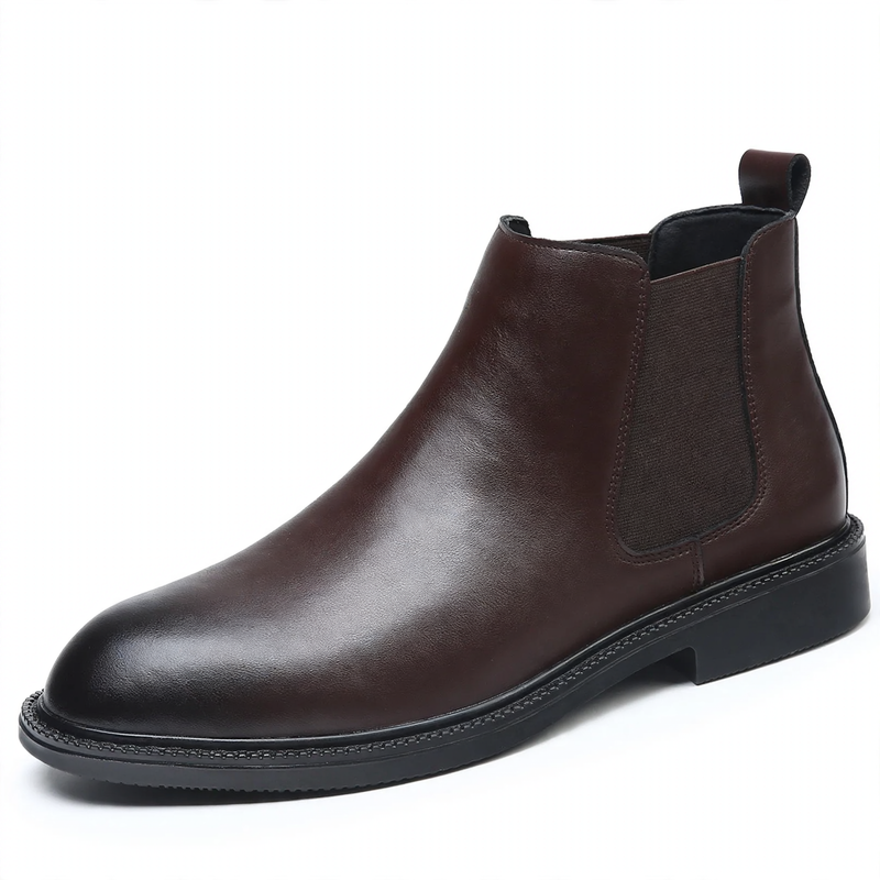 Herren-Chelsea-Boots im britischen Stil, gefüttert