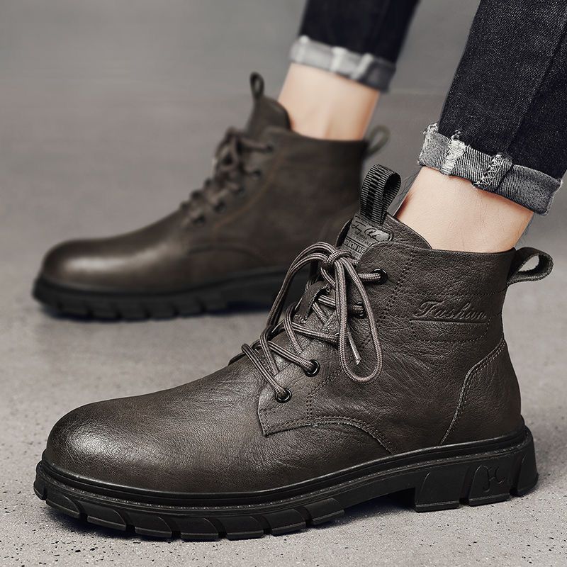 Herren-Stiefel im Arbeitsstil, PU-Obermaterial