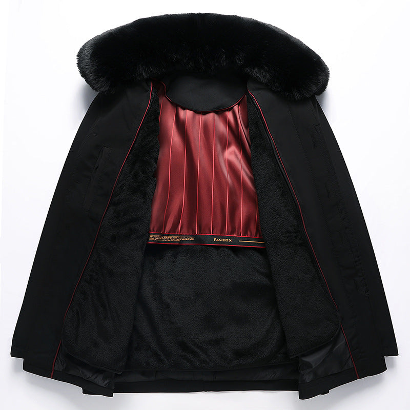 Gefütterte Herren-Winterjacke mit abnehmbarem Innenfutter