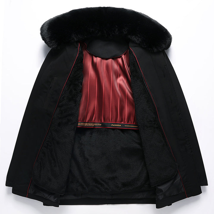Gefütterte Herren-Winterjacke mit abnehmbarem Innenfutter