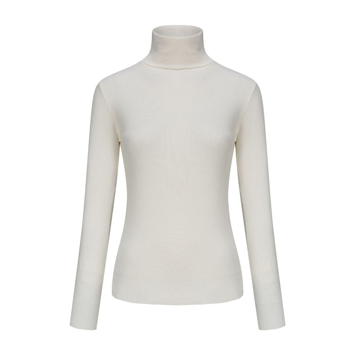 Damen-Rollkragenpullover, Strick, einfarbig