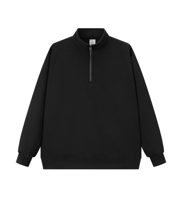 Unisex-Sweatshirt mit Stehkragen und Reißverschluss
