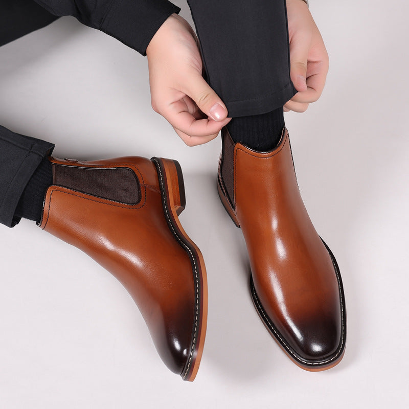 Herren-Chelsea-Boots aus echtem Leder
