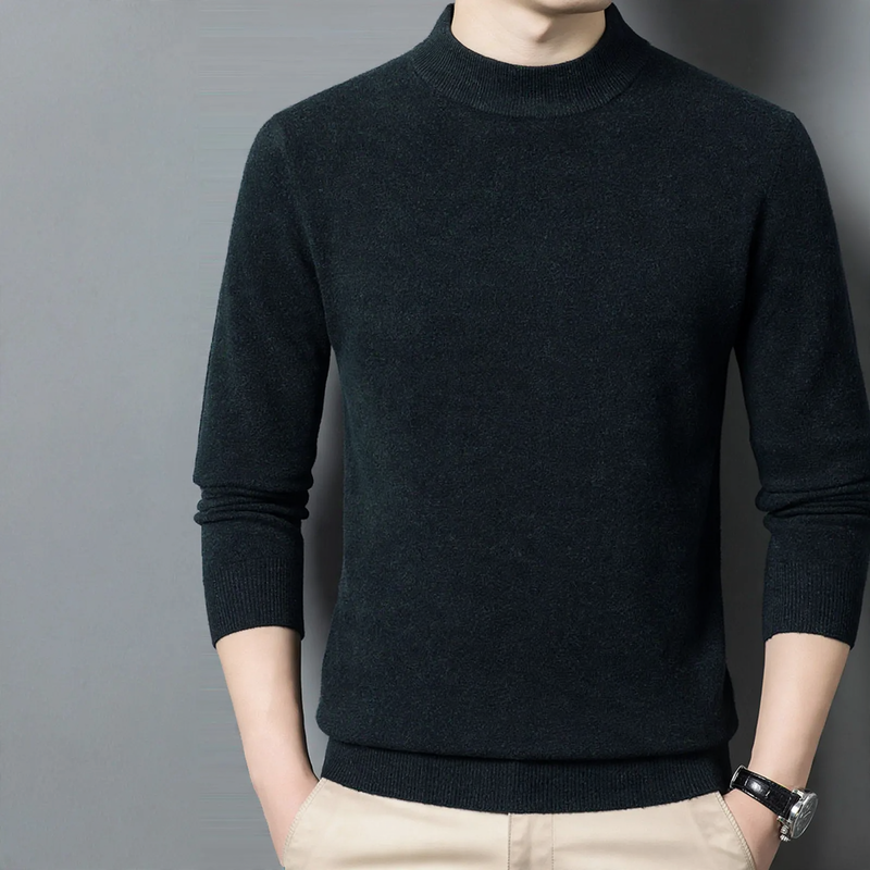 Herren-Wollpullover, Rundhals, dick, große Größen