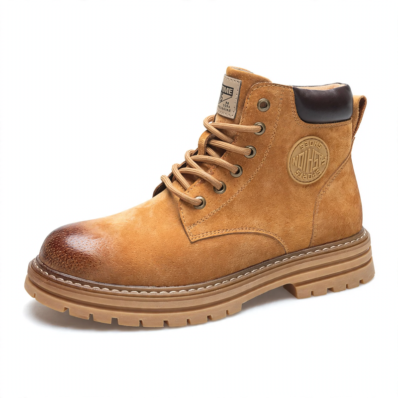 Robuste Schnürstiefel aus Schweinsleder, Unisex