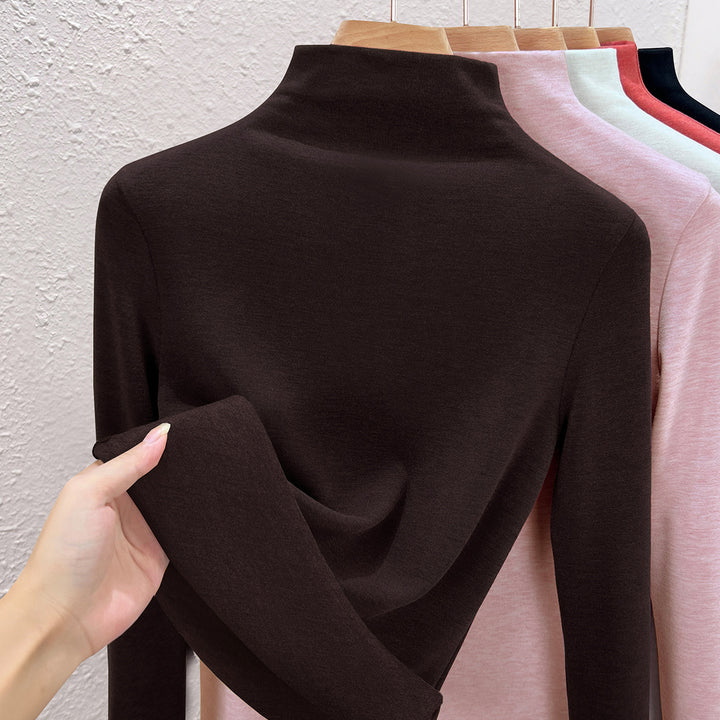 Damen-Thermo-Unterziehshirt, hochgeschlossen, gefüttert