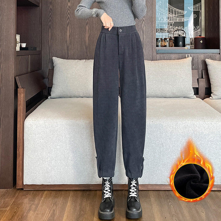 Damen-Freizeithose aus Cord mit Bündchen
