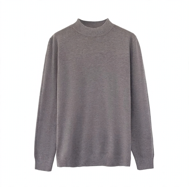 Herren-Strickpullover, schmal geschnitten, Rollkragen