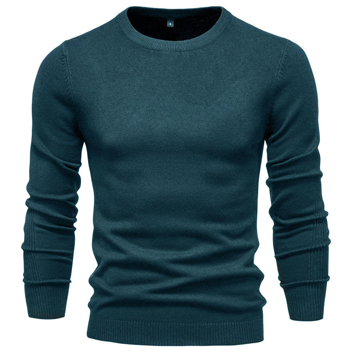 Herren-Rollkragenpullover, einfarbig, lässig