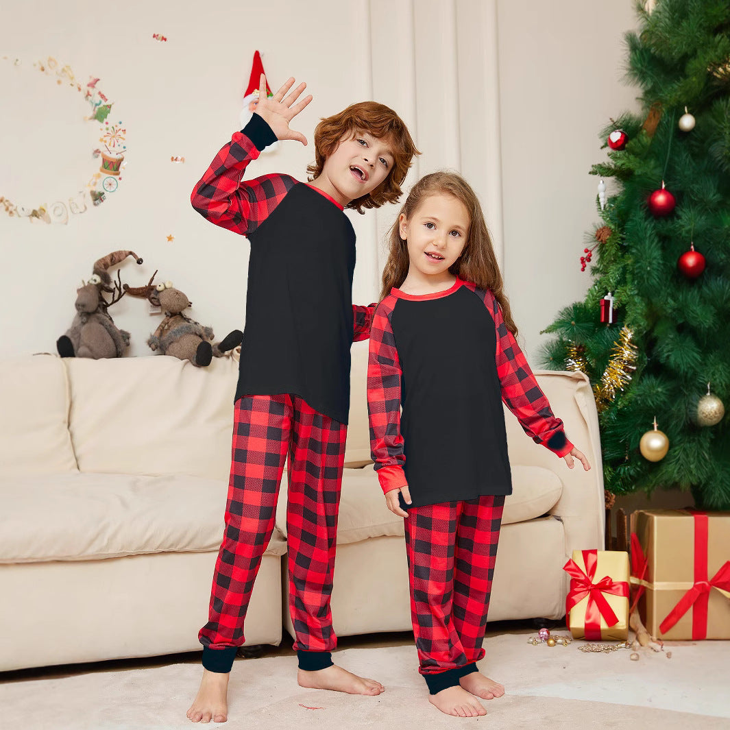 Weihnachts-Schlafanzug-Set für die ganze Familie, kariert