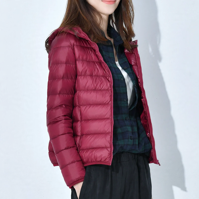 Damen-Steppjacke, kurz, tailliert, mit Kunstfaserfüllung