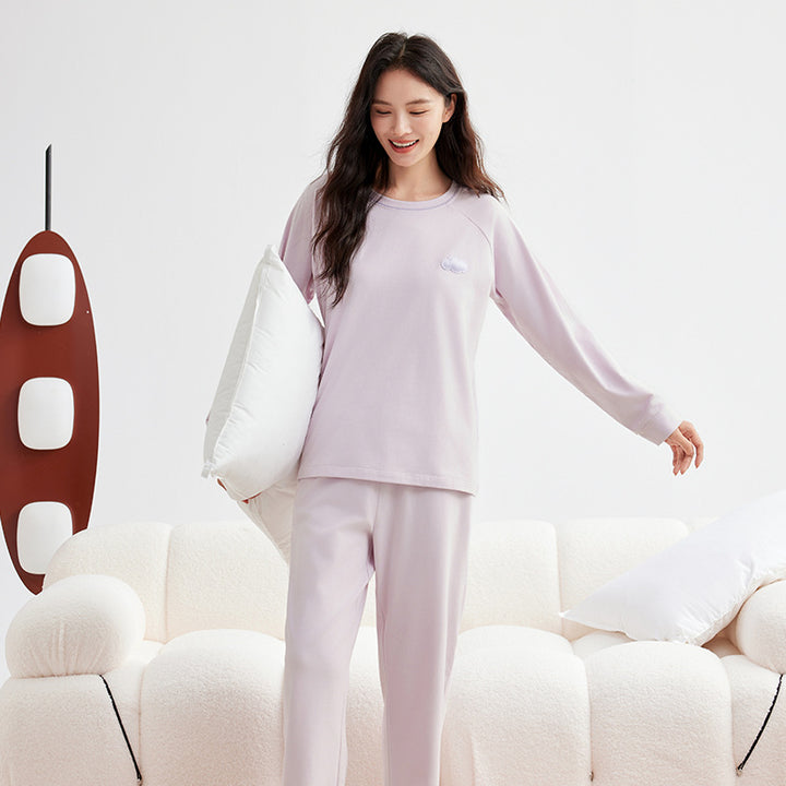 Damen-Pyjama-Set aus angerauter Baumwolle