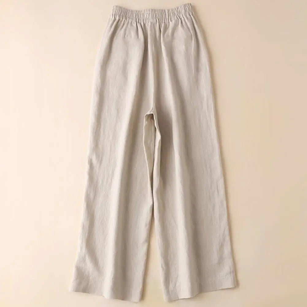 Drune | Weite Leinen Baumwollhose